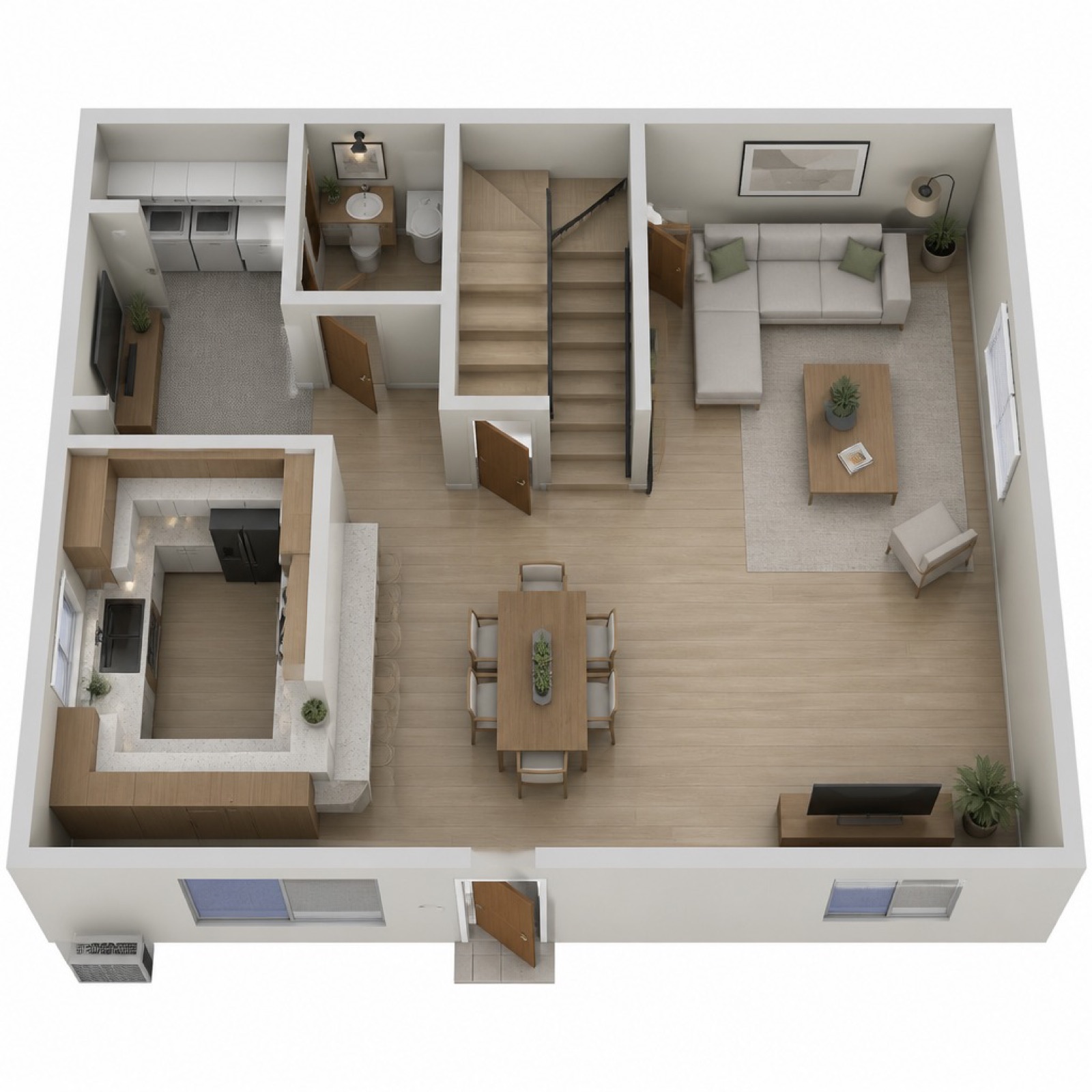 First floor plan rendering